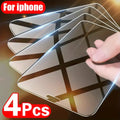 4pcs tempered glass for iPhone 11 12 13 14 15 16 17 18 pro max Glass Screen Protector Full Cover 9H HD Film Glass for Apple