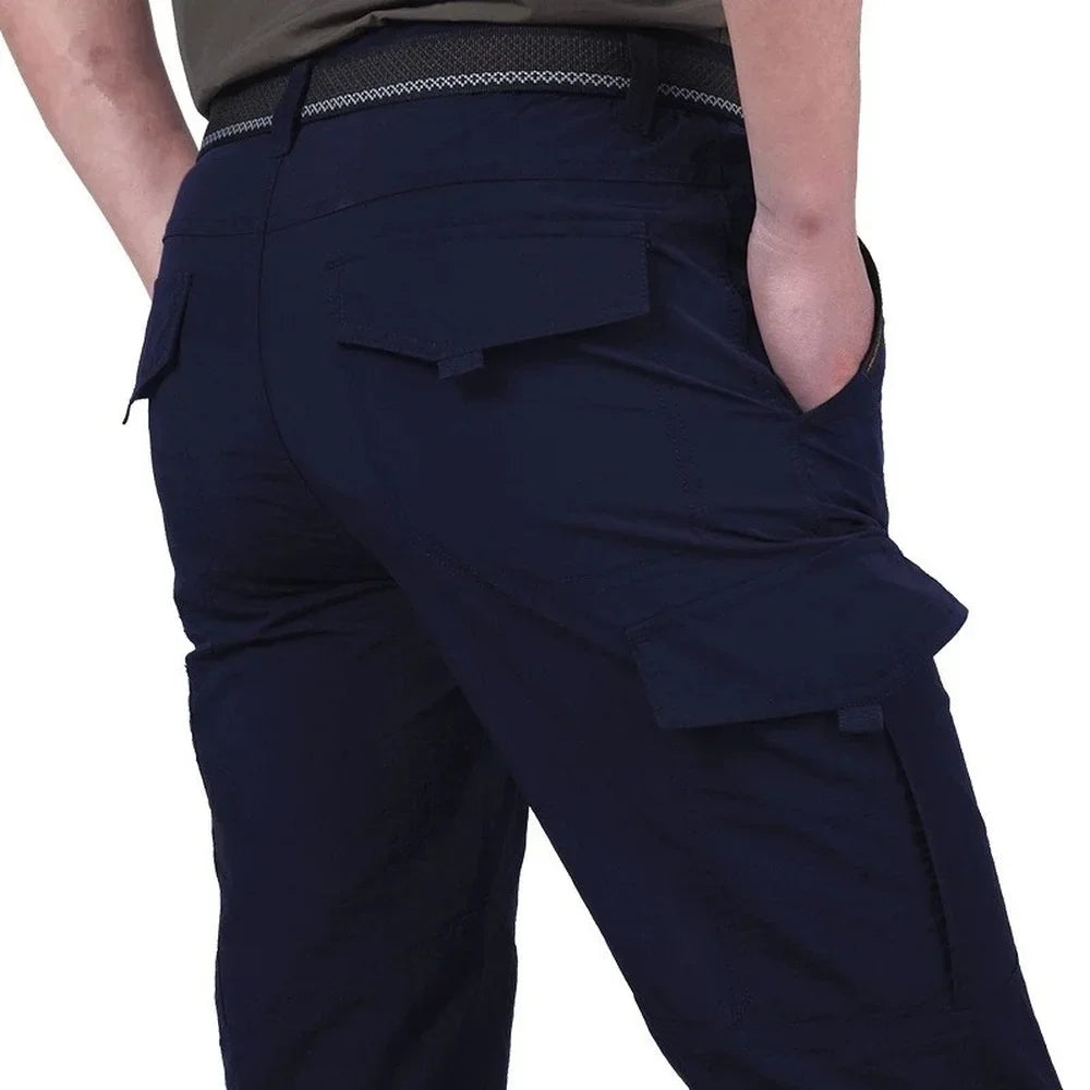 Men's Breathable Summer Casual Army Military Long Trousers Lightweight Tactical Pants Male Waterproof Quick Dry Cargo Pants