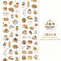 200cm/roll INS Coffee Bread Cafe Themed Masking Tape Decorative Label Stickers for Journal Scrapbooking Diary Album Stationery