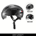 Casco de bicicleta ROCKBROS con luz LED recargable, casco de ciclismo para montaña y carretera, casco deportivo seguro para hombre