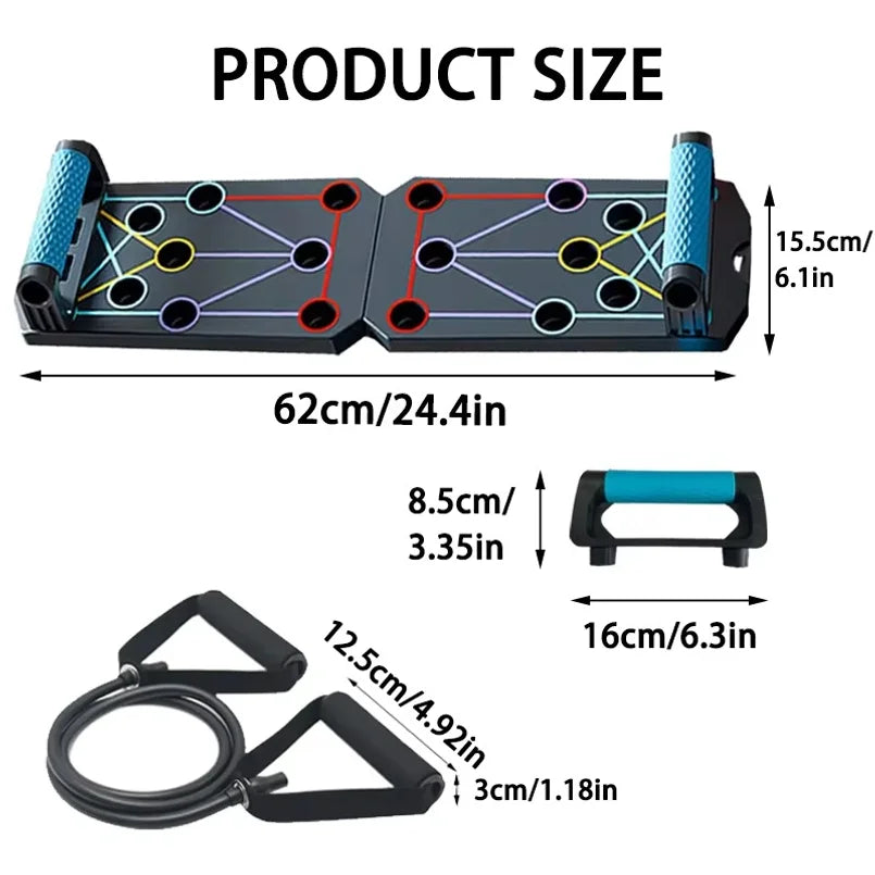 Foldable Push-Up Board Set with Handles for Home Training