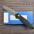 Coltello pieghevole con manico in fibra di carbonio