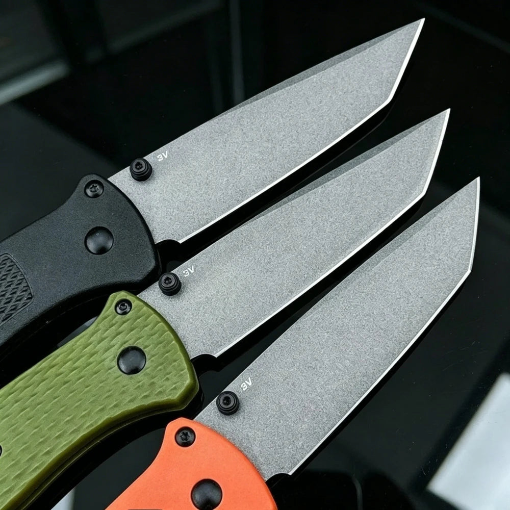 Cuchillo plegable ligero de exterior BM 537 EDC, de gran dureza, para acampada, pesca, aventuras en la naturaleza y escalada. Herramienta portátil para senderismo y trekking, con mango de fibra de nailon. Regalo ideal.