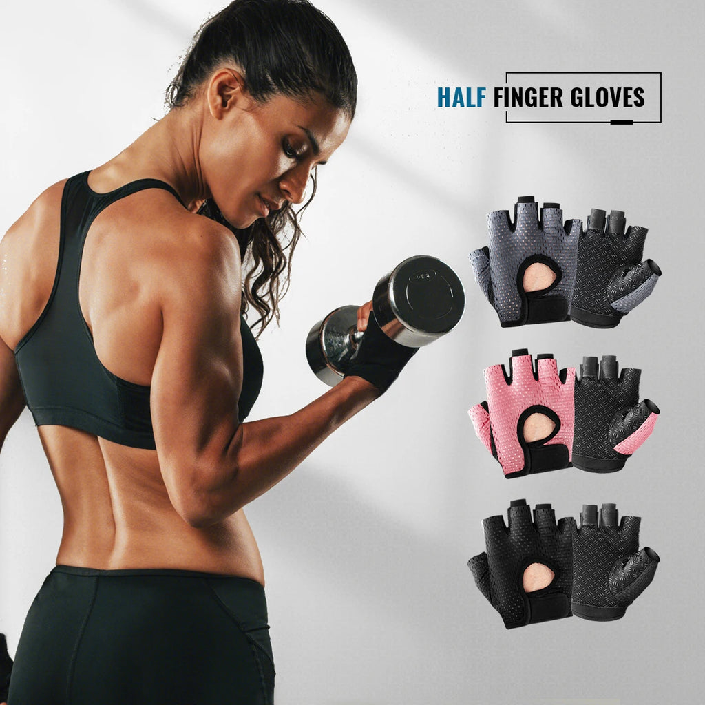 Women’s Half-Finger Fitness and Cycling Gloves