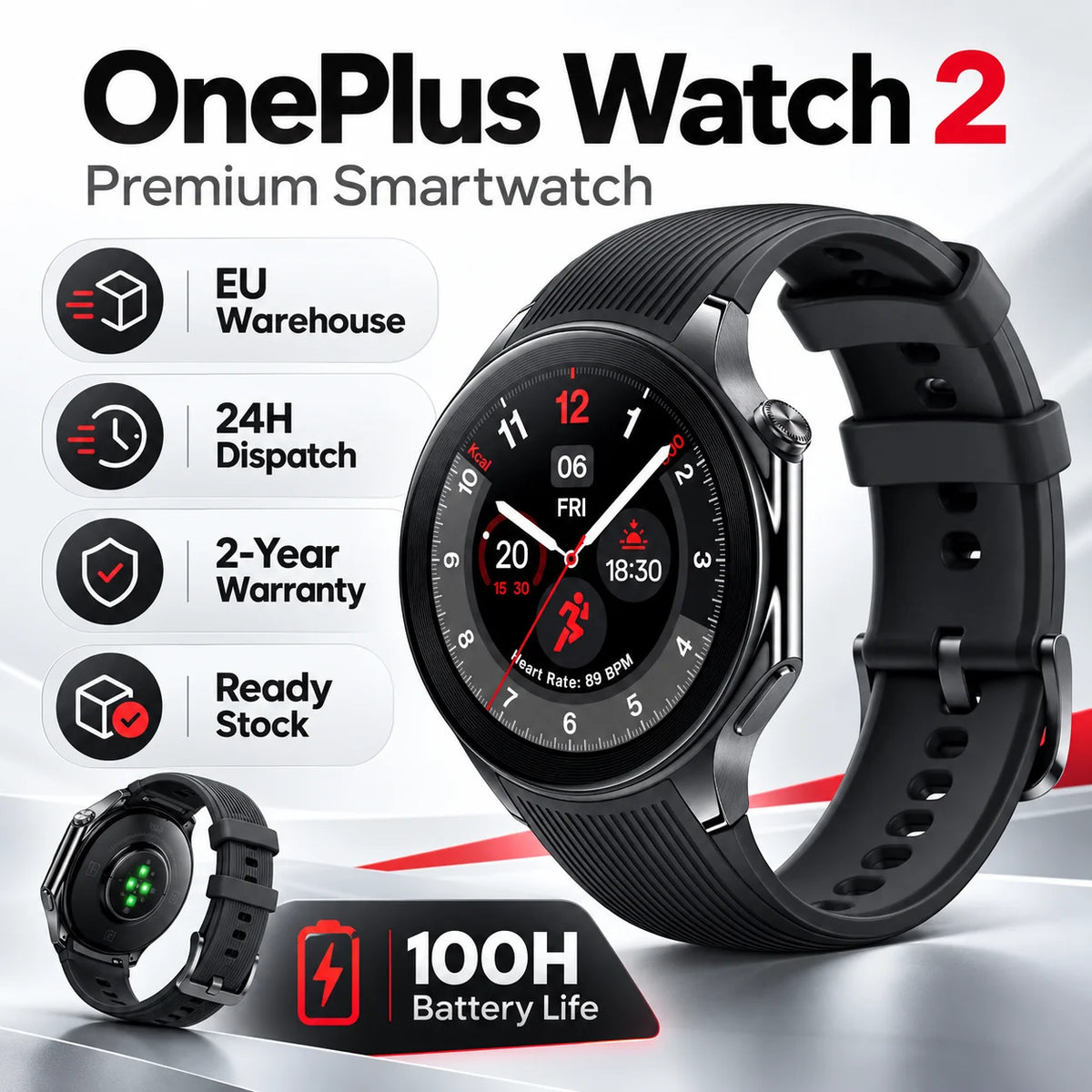 OnePlus Watch 2 smartwatch Wear OS