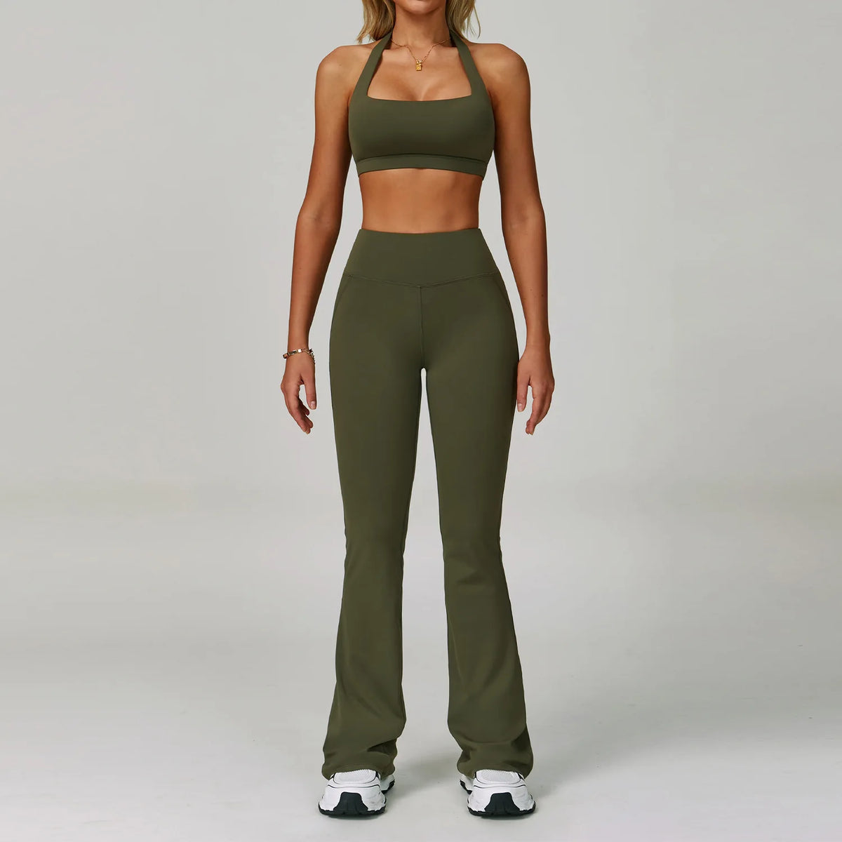 Conjunto de yoga de mujer, 2 piezas, top y leggings