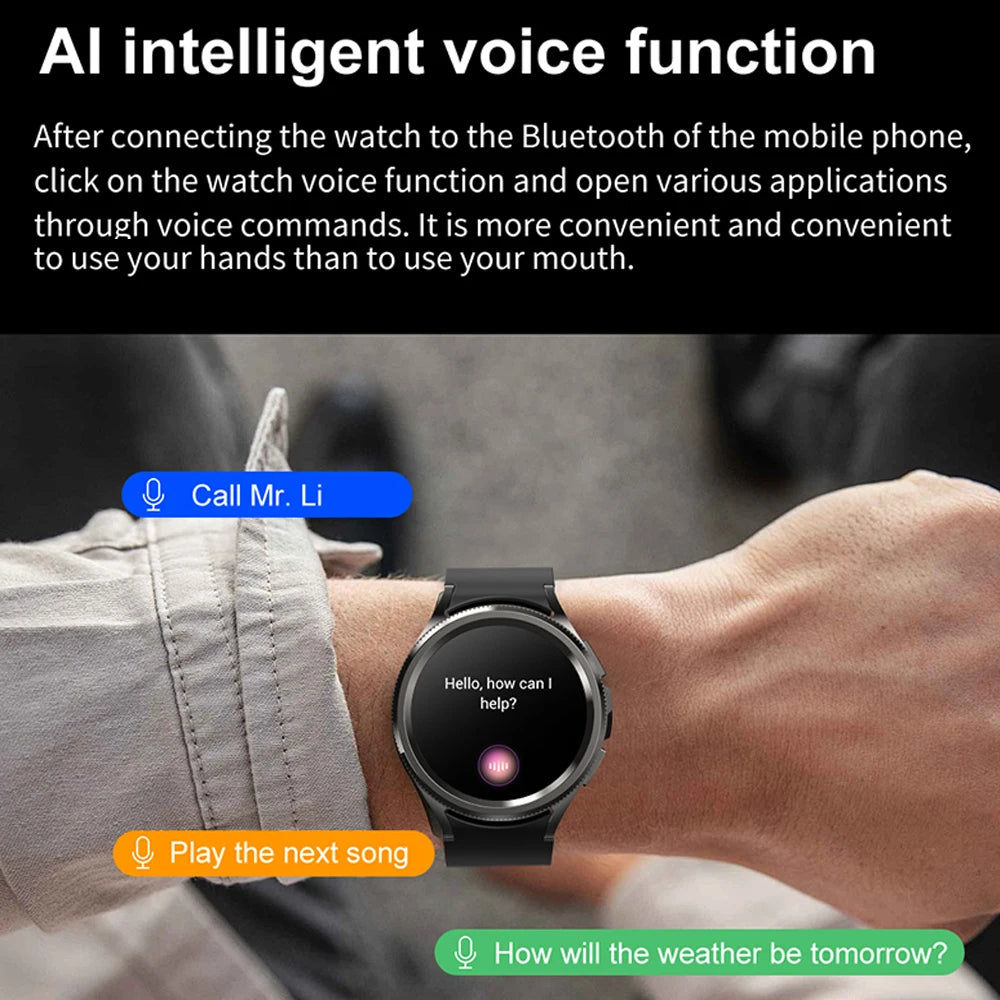 2026New Watch 6 Classic SmartWatch Women Fashion Bluetooth Call Voice Assistant Health Monitoring Android iOS Smart Watch Men