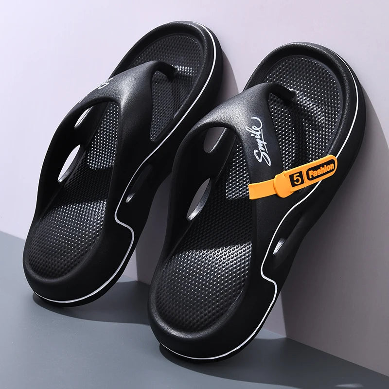 Men's Flip-Flop Thong Sandals, Summer 2025 New Men's Shoes, Thick-Soled Non-Slip EVA Slide Slippers for Indoor and Outdoor Use, Couples' Shoes