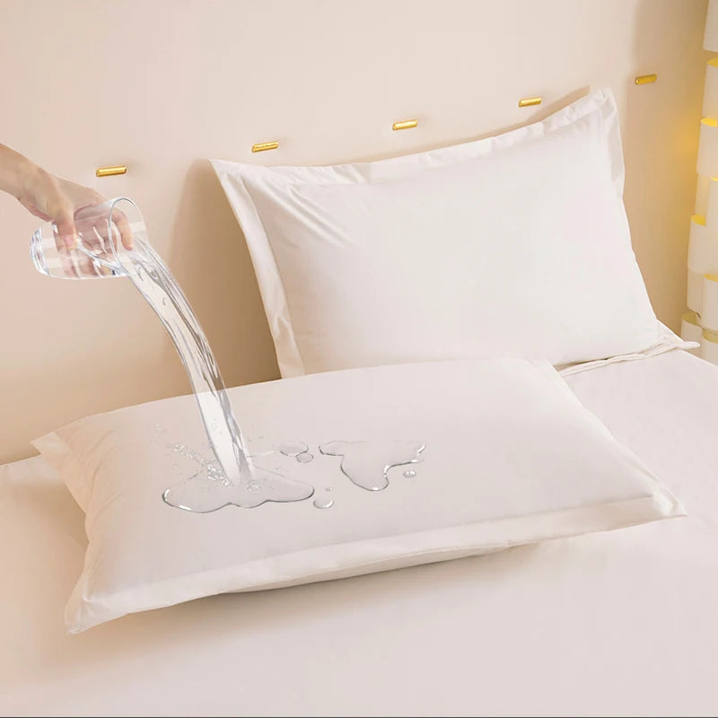 1 unidad Fundas de almohada impermeables, funda de cojín decorativa, estilo sobre, funda de almohada corporal para dormir, tamaño estándar, Queen, King