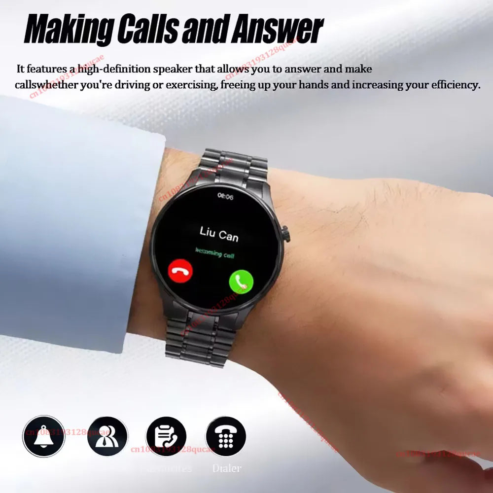Smartwatch rotondo con display da circa 1,5″ e chiamate Bluetooth