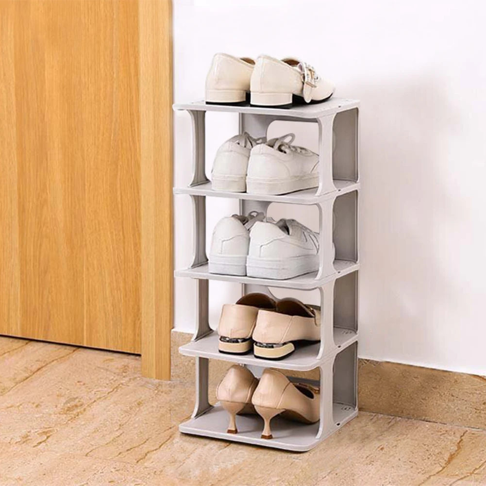 【Breeins】Étagère à chaussures empilable à 4/6 niveaux pour entrée, rangement de chaussures, étagère de décoration intérieure