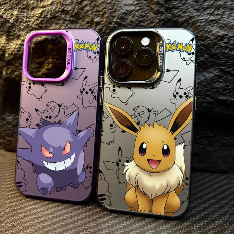 Eevees Gengars P-Pokemons Anime Case For iPhone 13 14 15 16 Plus 17 Pro Max 16e 17E 17 Air 11 12 18 Pro Shockproof Fundas Cover
