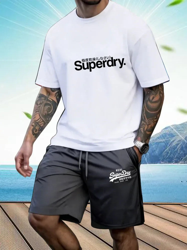 2026 neue Herren-Sportbekleidung Kurzarm-T-Shirt und Sportshorts Sommer Casual Jogginghose Set Herren zweiteilige T-Shirt-Sets