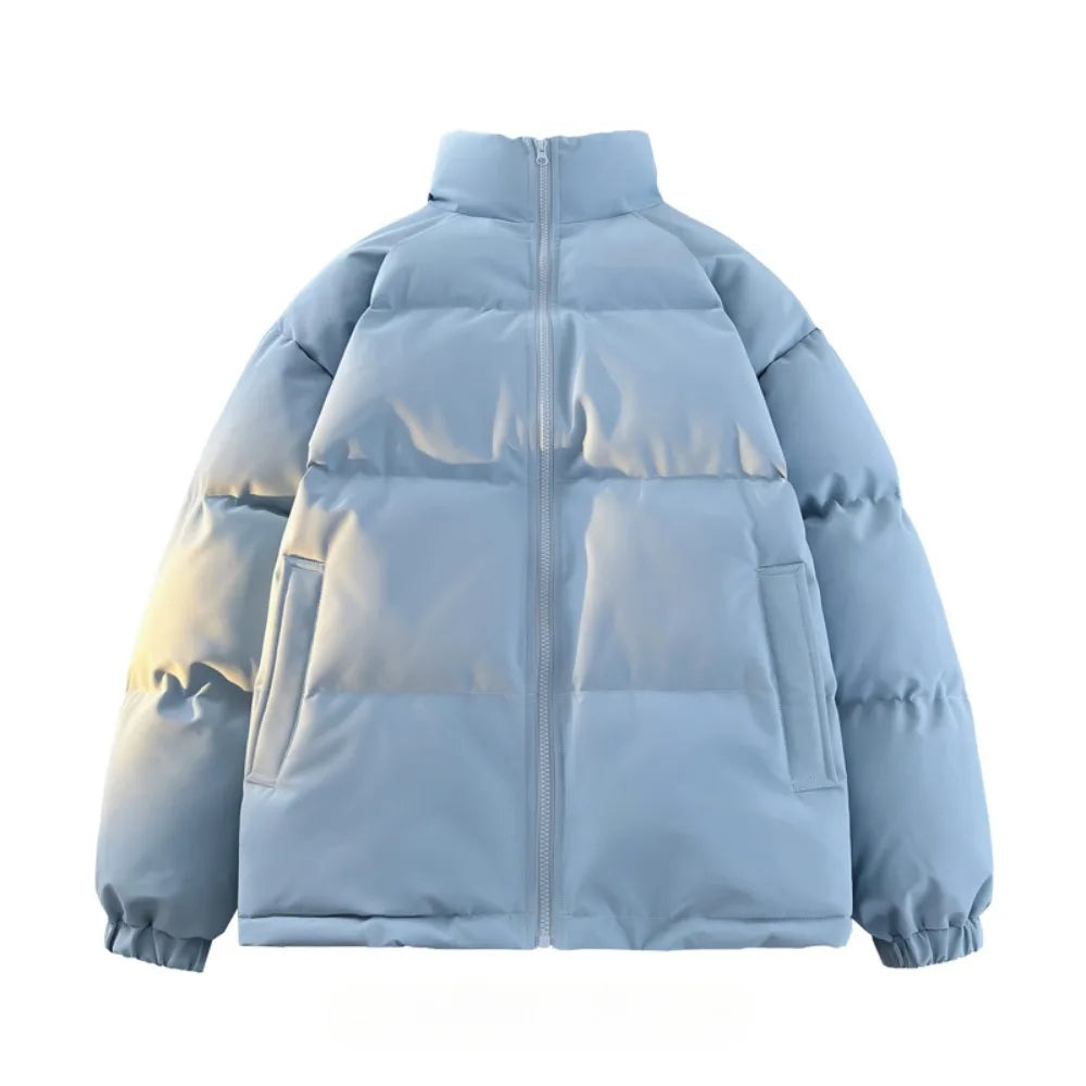 Winter Jacket Men Parkas Thicken Warm Coat Mens Stand Collar Jackets Solid Color Parka Coat Women Fashion New Streetwear