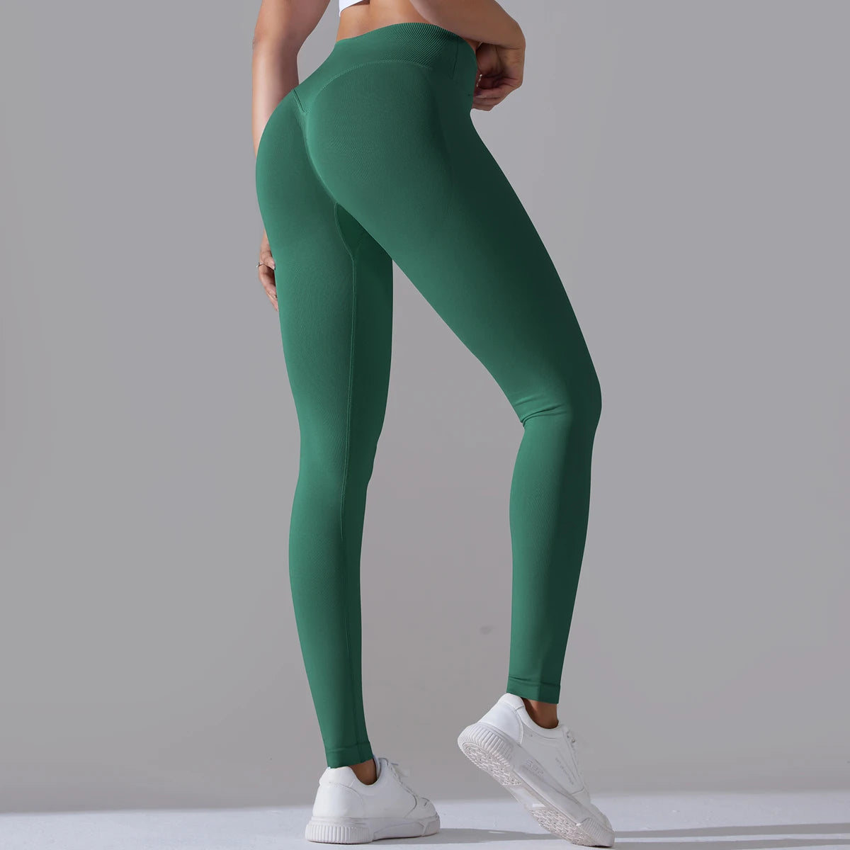 Women’s High-Waisted Yoga Leggings with Crossover Waist