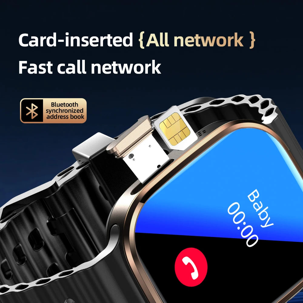 5G/4G Full Network Smart Watch 2.40 inch Big Screen HD Video Call 8GB+128GB RAM 2100mAh Google Play WIFI GPS Sim Card Smartwatch