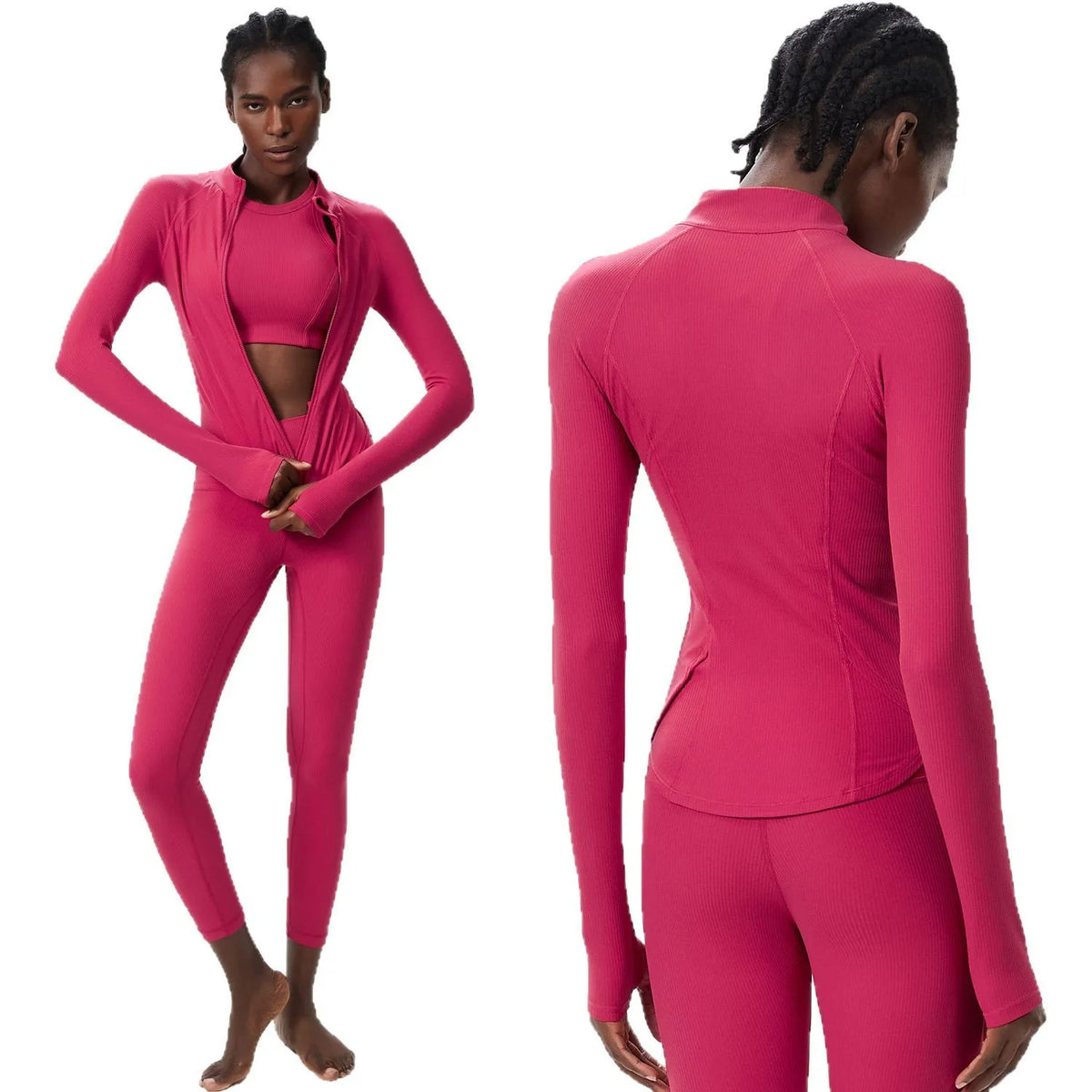 Ensemble yoga femme, 3 pièces
