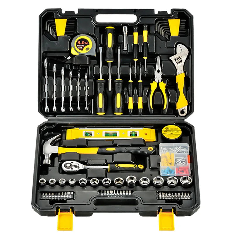 108pcs Home Repair Hand Tool Kit Household Mechanic Tool Set Craftsman Basic Tool Kit Mechanic Hand Tool Set For DIY Home