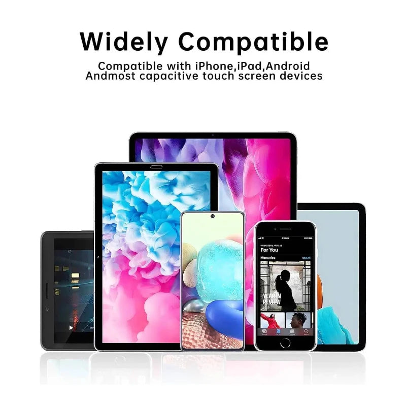 2-in-1 Stylus Pen High Sensitivity Disc Tip Rubber Tip Touch Pencil Suitable for Apple iPhone iPad Android Samsung Tablet Phone