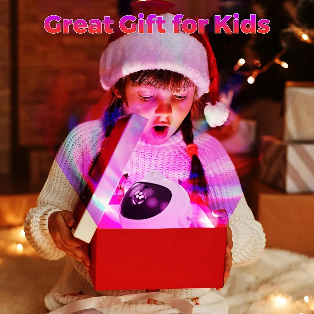 Remote Control Astronaut Galaxy Projector Night Light, 360° Rotatable Nebula Star Lamp for Kids’ Bedroom Party Ceiling Decor