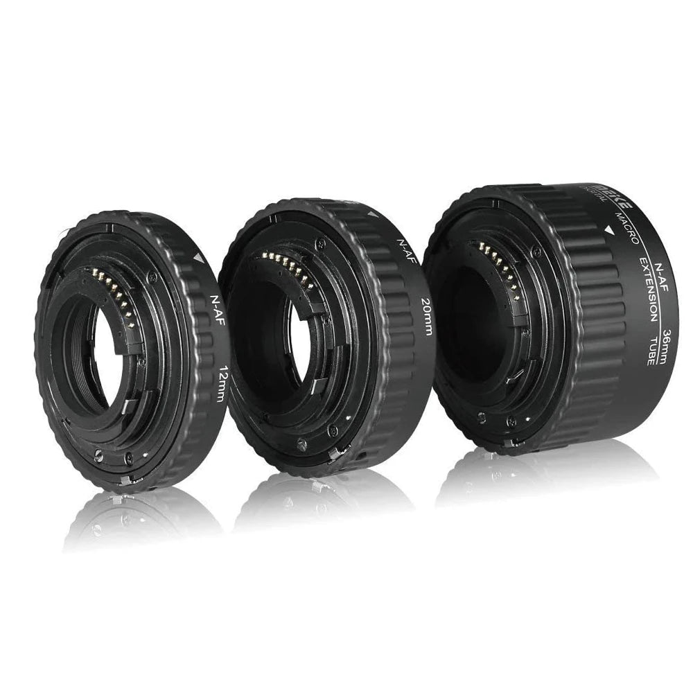Meike N-AF-B Auto Focus Macro Extension Tube Set 12 20 36mm Adapter Ring for Nikon D3100 D5000 All DSLR AF AF-S DX Camera Lenses