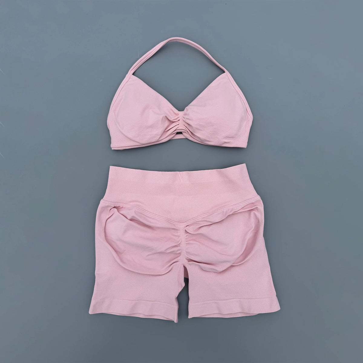 Conjunto de yoga de mujer, 2 piezas, top y pantalón corto