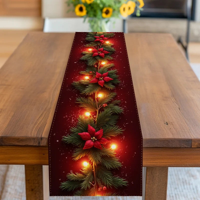 Bufanda para repisa de chimenea navideña, camino de mesa, decoración de fiesta de Navidad, recuerdos para niños, Navidad 2025, regalo de Año Nuevo 2026 para sala de estar