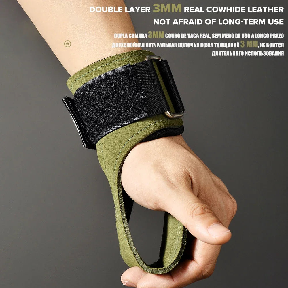 Leather Half-Finger Gym Gloves for Weightlifting and Cycling