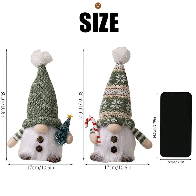 Glowing Knitted Gnome Doll with Led Night Light Christmas Decorations 2026 Home Xmas Tree Decor Navidad New Year 2027 Gift