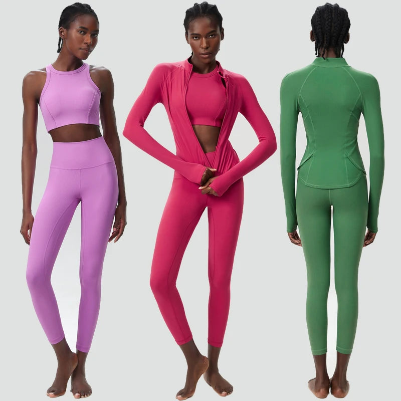 Yoga-Set für Damen, 3-teilig