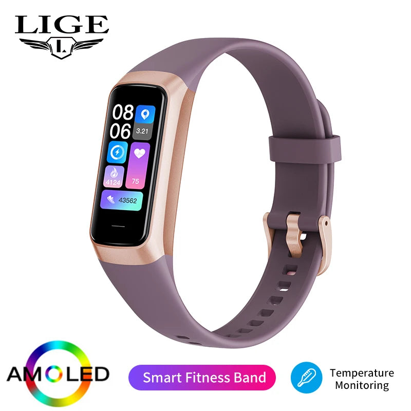 LIGE AMOLED Bluetooth Smartwatch