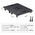 SucceBuy Lot de 2 chariots à palettes pour déménagement de meubles, capacité de 500 lb chacun, avec 4 roues, petit chariot à plateau pour machines industrielles