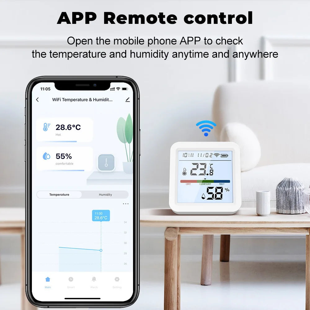 Sensore Zigbee di temperatura e umidità Tuya