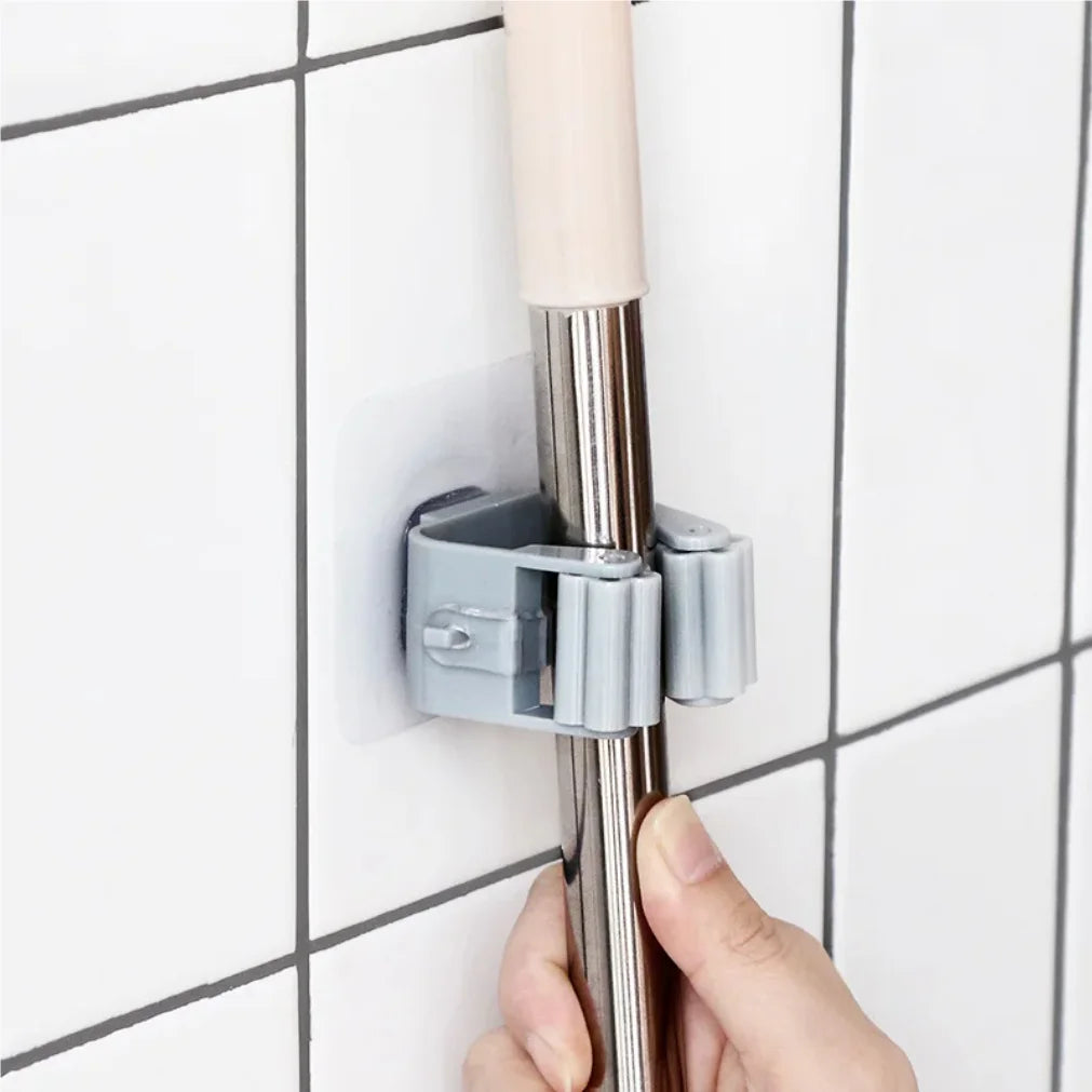 Crochets adhésifs polyvalents pour suspendre des balais et serpillières au mur, accessoires d’organisation pour cuisine, salle de bains et maison