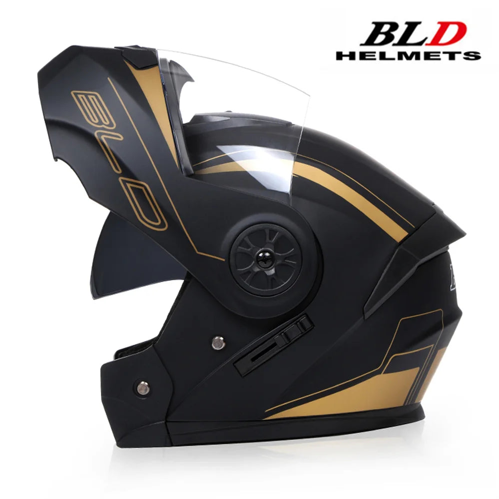 Modular Double Sun Visor Mtorcycle Helmet Men Women Classic Flip Up Riding DOT ECE Approved Racing Protective Casco Capatece