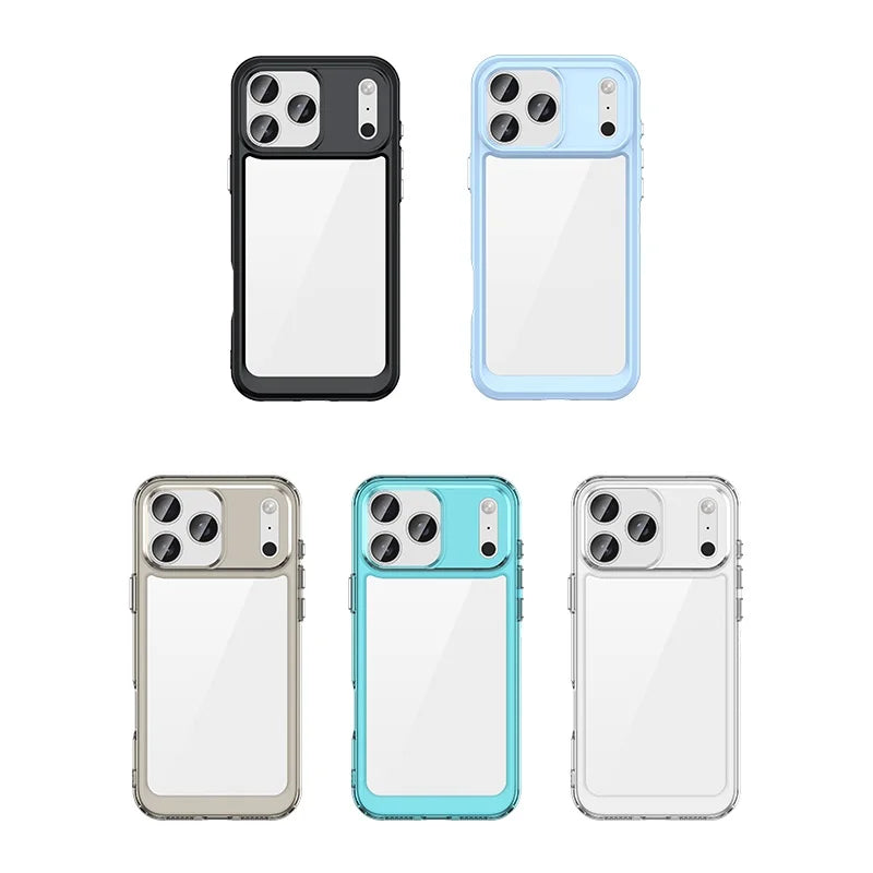For iPhone 18 Pro Max Case Luxury Silicone Clear PC TPU Protector Case For iPhone 18 Pro Max Cover Shockproof Case