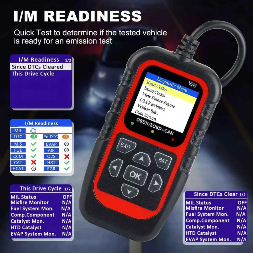 V419 Car Diagnostic Tool Automotive OBD2 Scanner Check Engine Code Reader