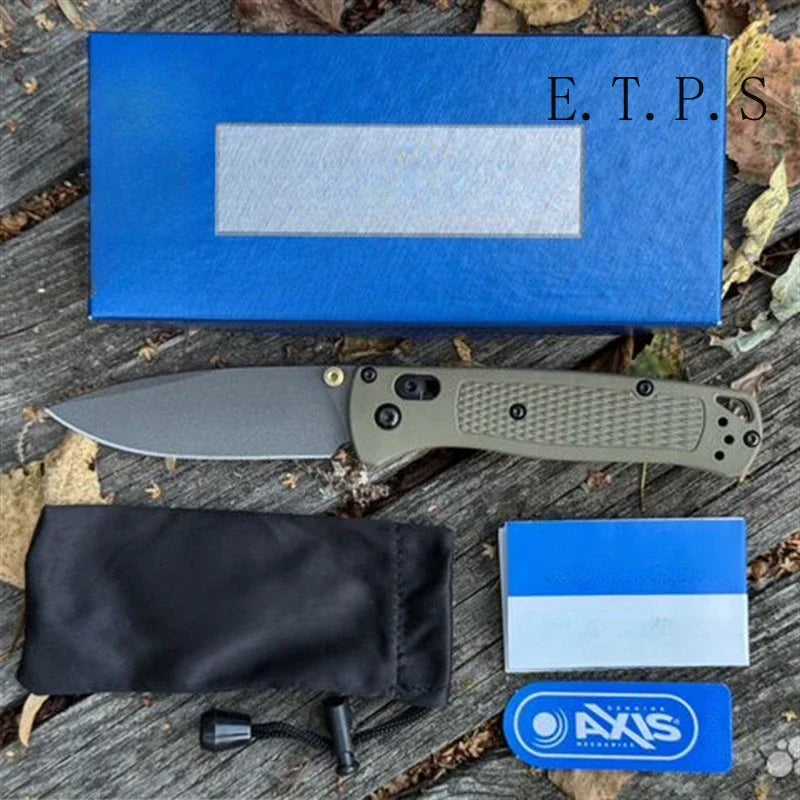 1 pieza Cuchillo plegable 535 ligero, cuchillo de bolsillo EDC con hoja de punta caída, para camping al aire libre y supervivencia, uso diario, regalo para hombre