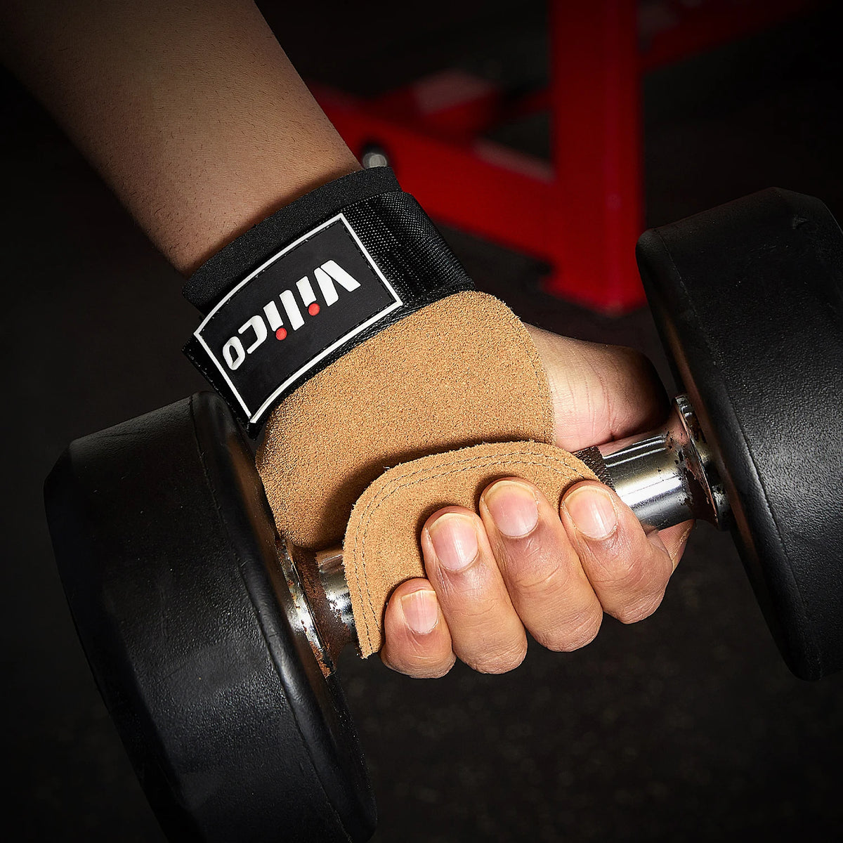 Cowhide Leather Gym Grips for Lifting and Pull-Ups