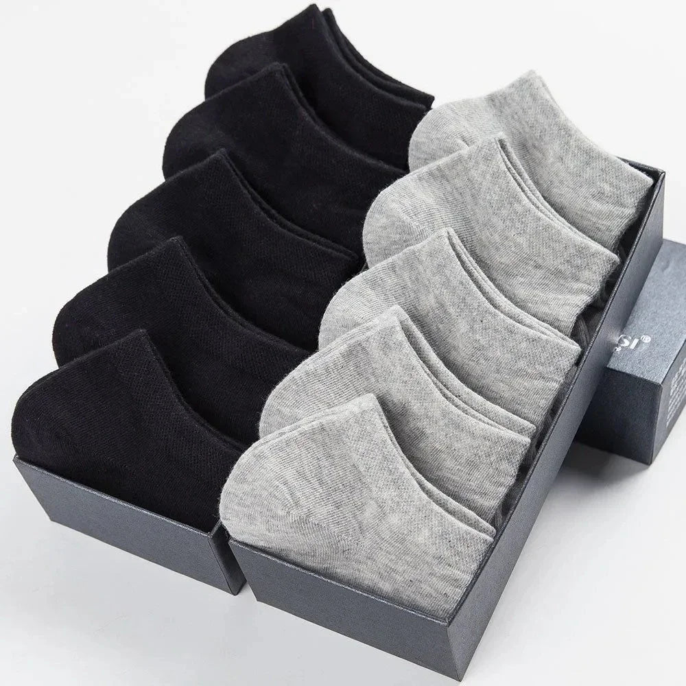 10 pairs / Low Black White and Gray Cotton Socks Men's Socks Breathable Sports Socks Men's Ankle Socks Women's Socks EU 37-44