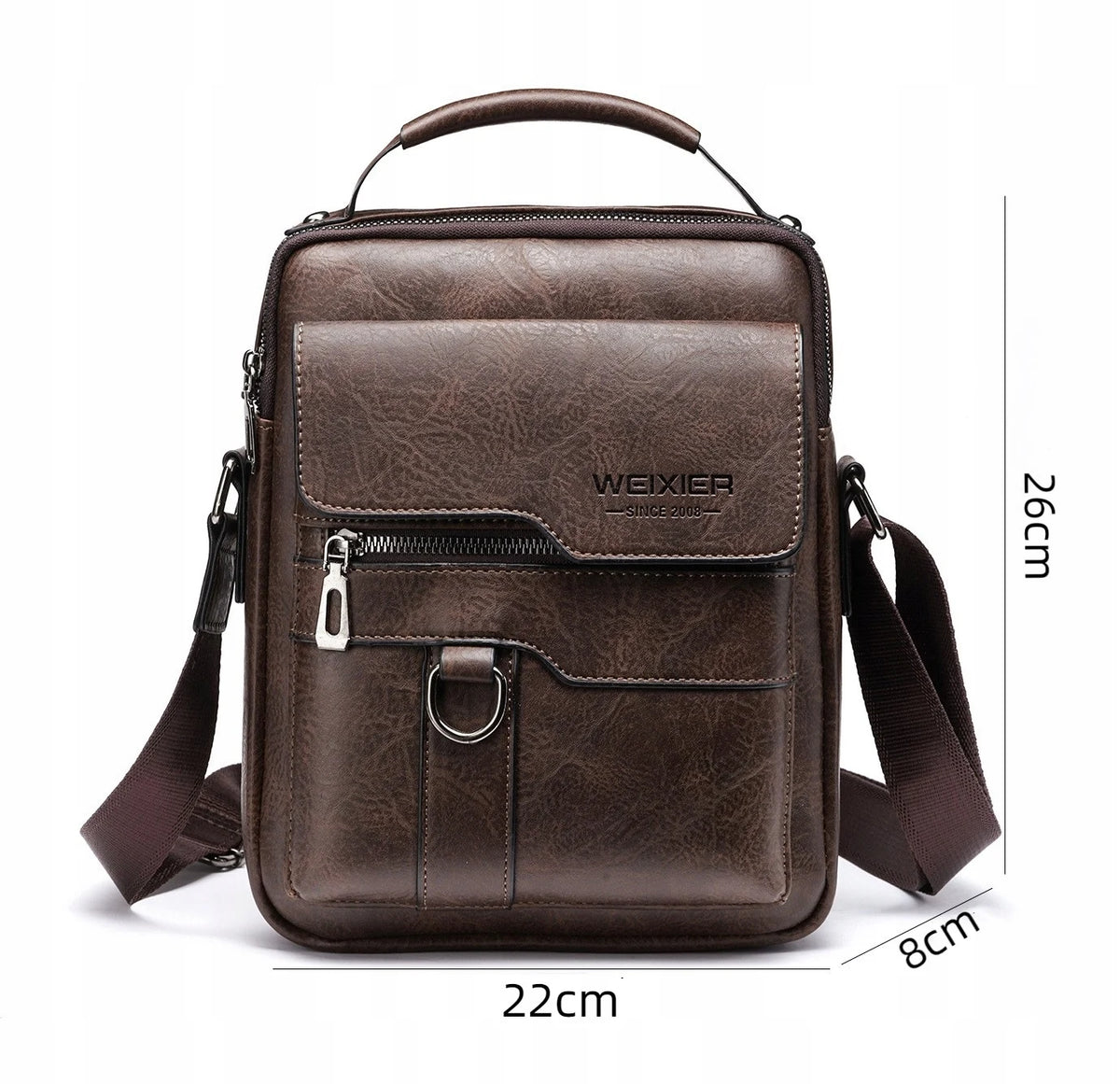 Men’s PU Leather Shoulder Satchel