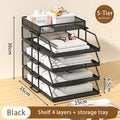 Stackable 4- or 5-Tier Metal Desk Tray