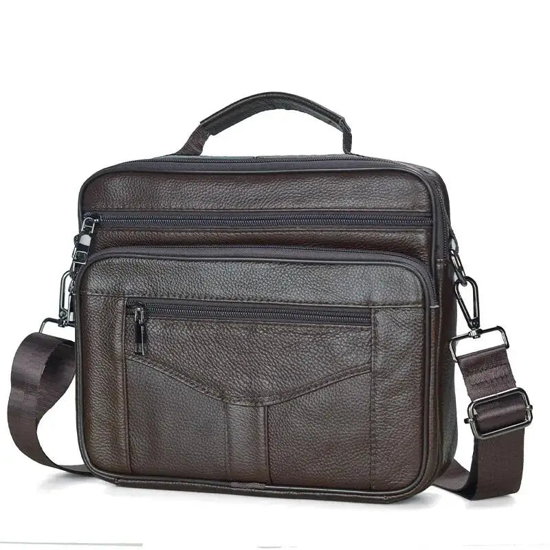 LACHIOUR Genuine Leather Men’s Messenger Bag