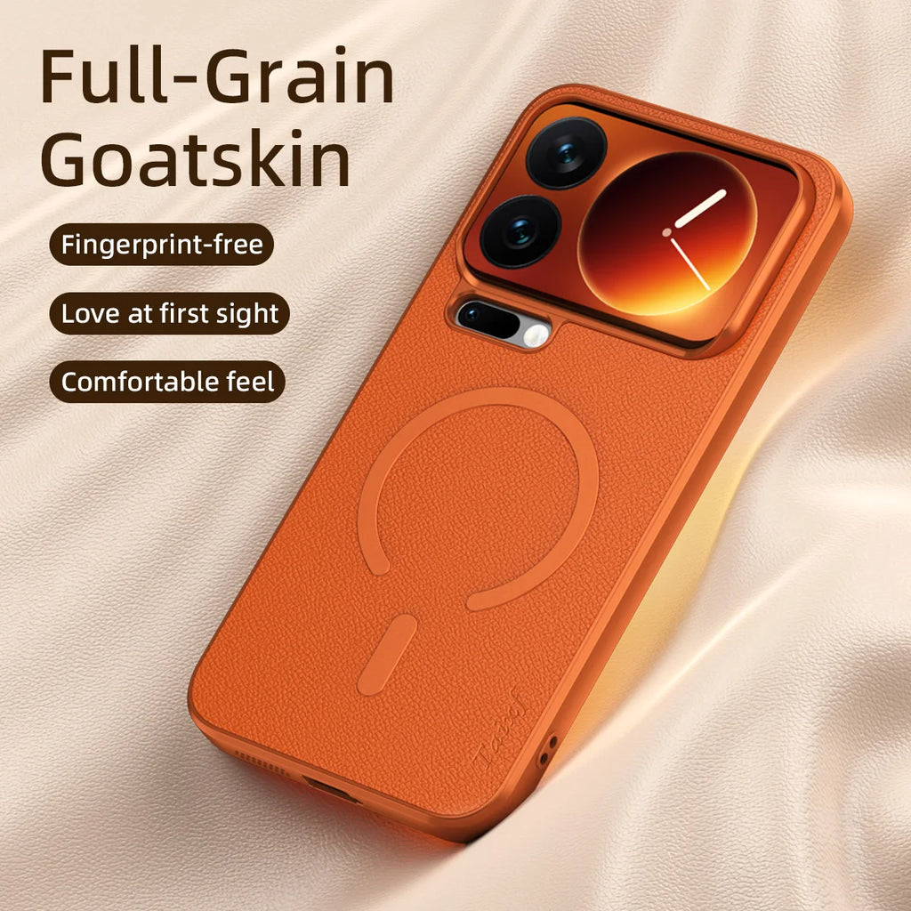 For Xiaomi 18 17 Pro Max Case Magnetic Premium Leather Skin-friendly Shockproof Cover For Mi18 Pro Max Shockproof Bumper Funda