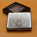 Metal Cigarette Case – Embossed Stainless Steel, Portable Personalized Gift, Compact Storage for Smoking Accessories
