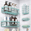Set bagno da 5 ripiani angolari adesivi in acciaio inox