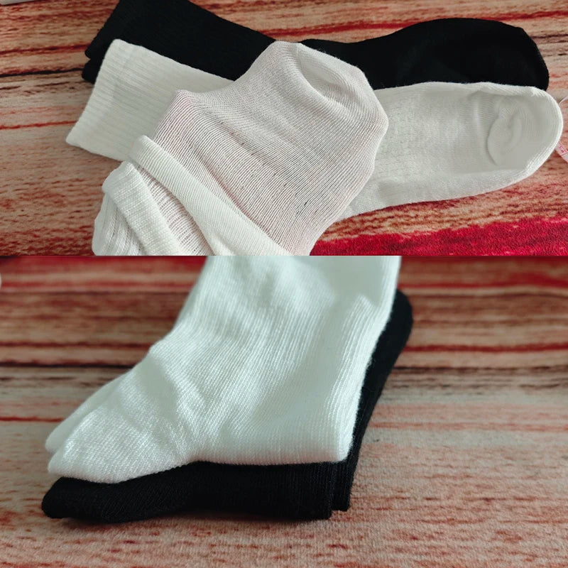 5/10/20 Paar neutrale Socken in Unifarben mit Rundhalsausschnitt, für Frühling und Sommer, schweißabsorbierend, atmungsaktiv und bequem, Sportsocken für alle Jahreszeiten