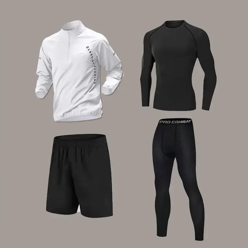 Completo sportivo con zip e maniche lunghe