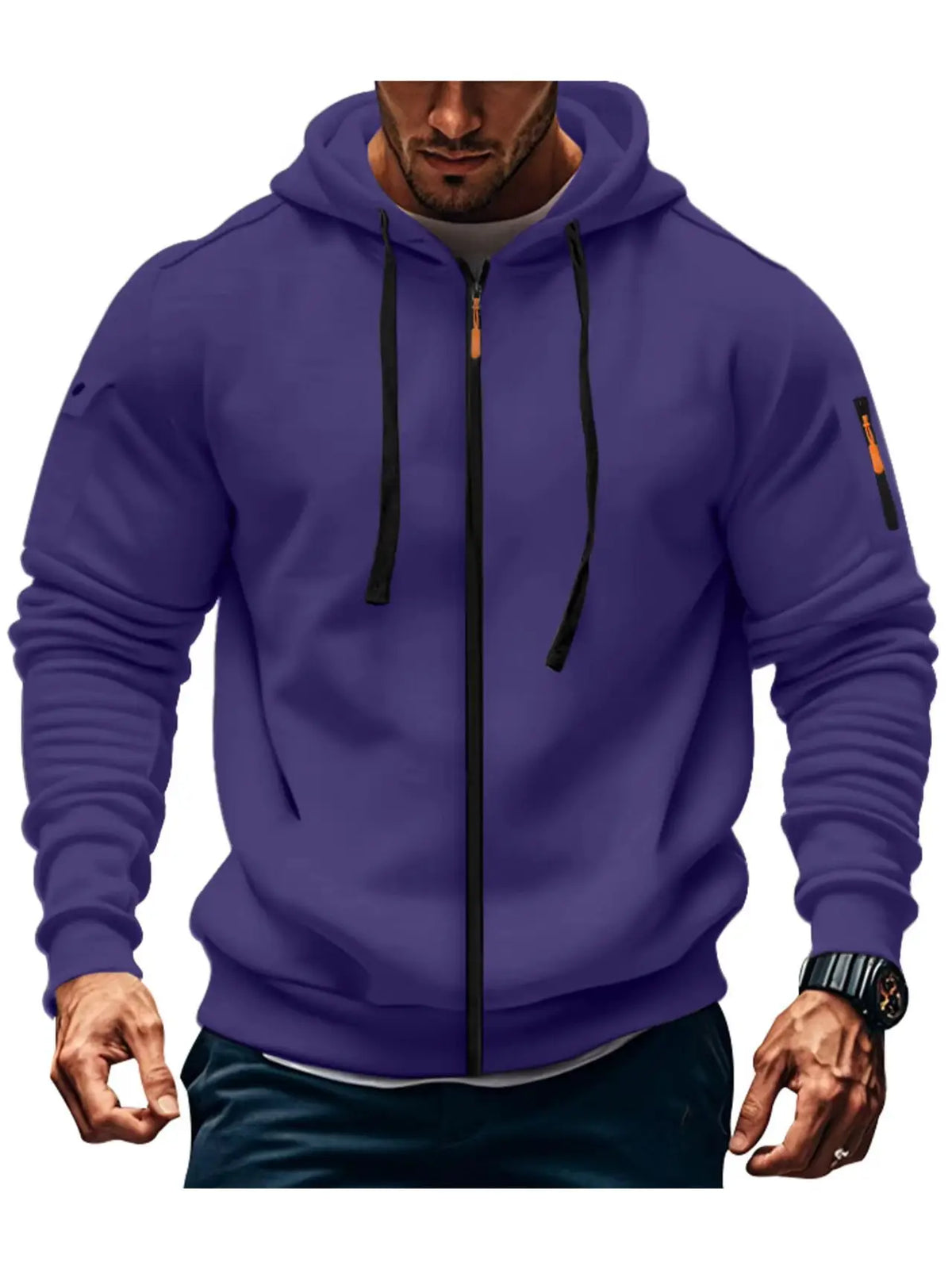 Sports hoodie men's, long sleeve, hooded
