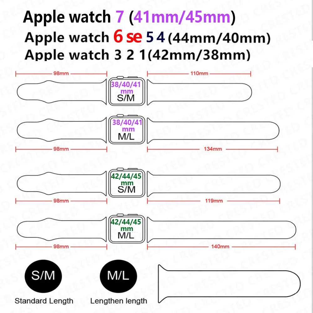 Silicone Strap For Apple Watch Bands 46mm 44mm 45mm 40mm 41mm 42mm Sport Correa Bracelet iWatch Series 12 11 10 9 SE 8 Ultra 4 3
